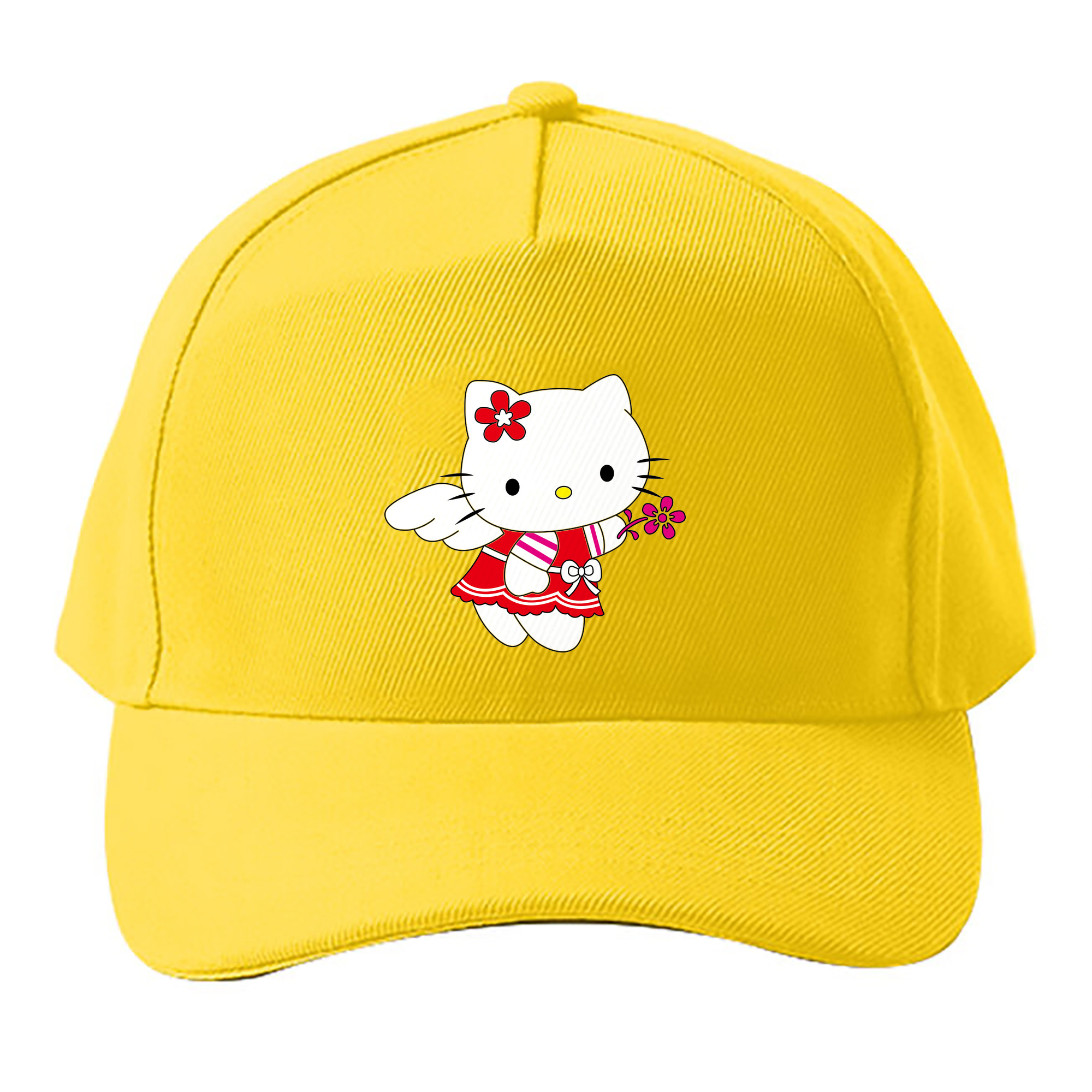 （画像用） Hello Kitty ハローキティ ベースボールキャップ 綿100％ 男女兼用 帽子 スポーツ